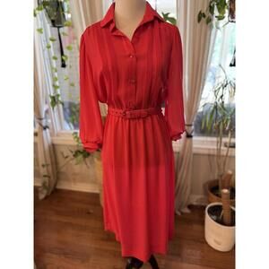 Vintage Chic Dress with Belt